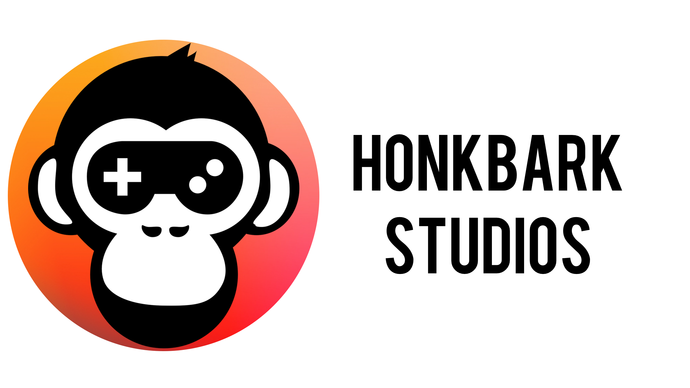 Honkbark Studios logo landscape white background